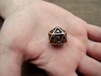 D20 Würfel aus massiver Bronze