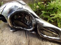 Großer Rabenschädel aus 925er Silber