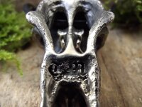 Großer Rabenschädel aus 925er Silber