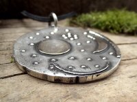 Amulett Himmelsscheibe aus Silber 5 cm