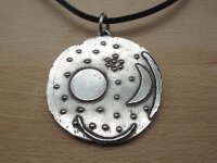 Amulett Himmelsscheibe aus Silber 5 cm