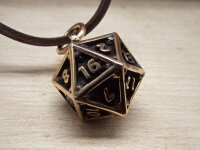 Anhänger D20 Würfel aus Bronze