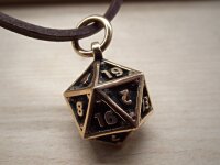 Anhänger D20 Würfel aus Bronze