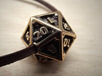Anhänger D20 Würfel aus Bronze