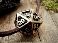 Anhänger D20 Würfel aus Bronze